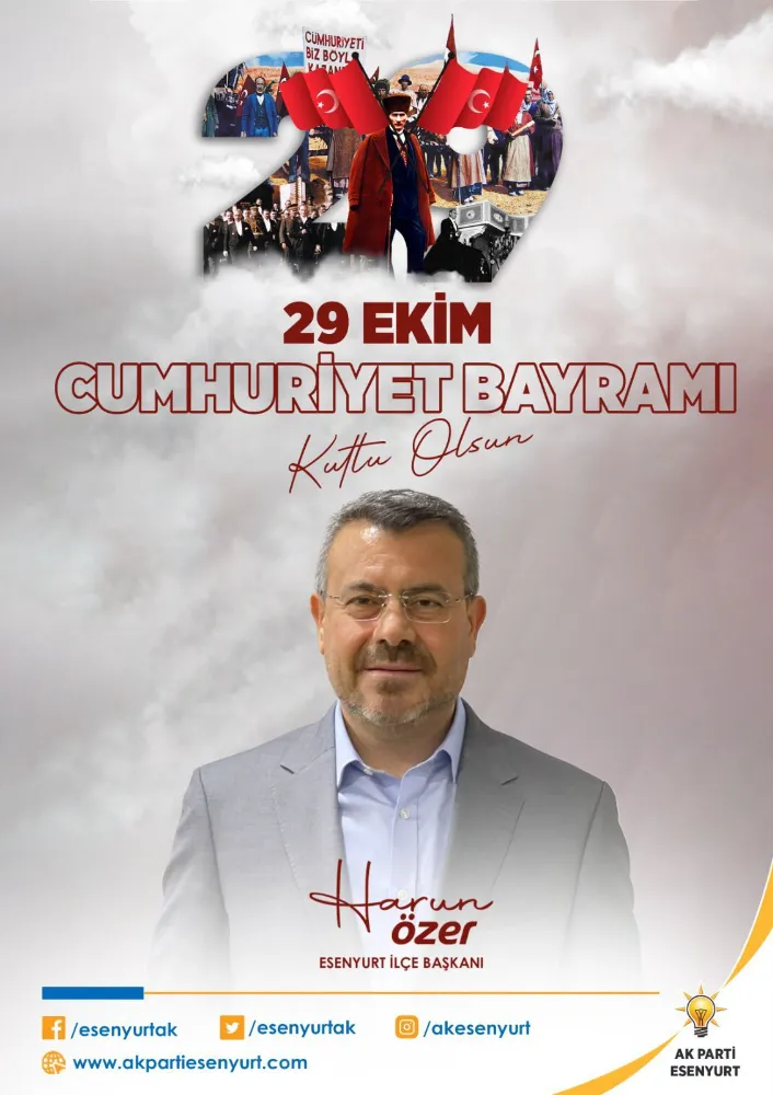 Harun Özer Cumhuriyet Bayramı Mesajı