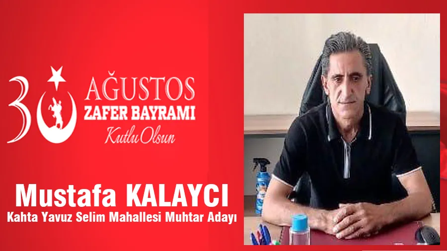 Mustafa Kalaycı 30 Ağustos Kutlama Mesajı